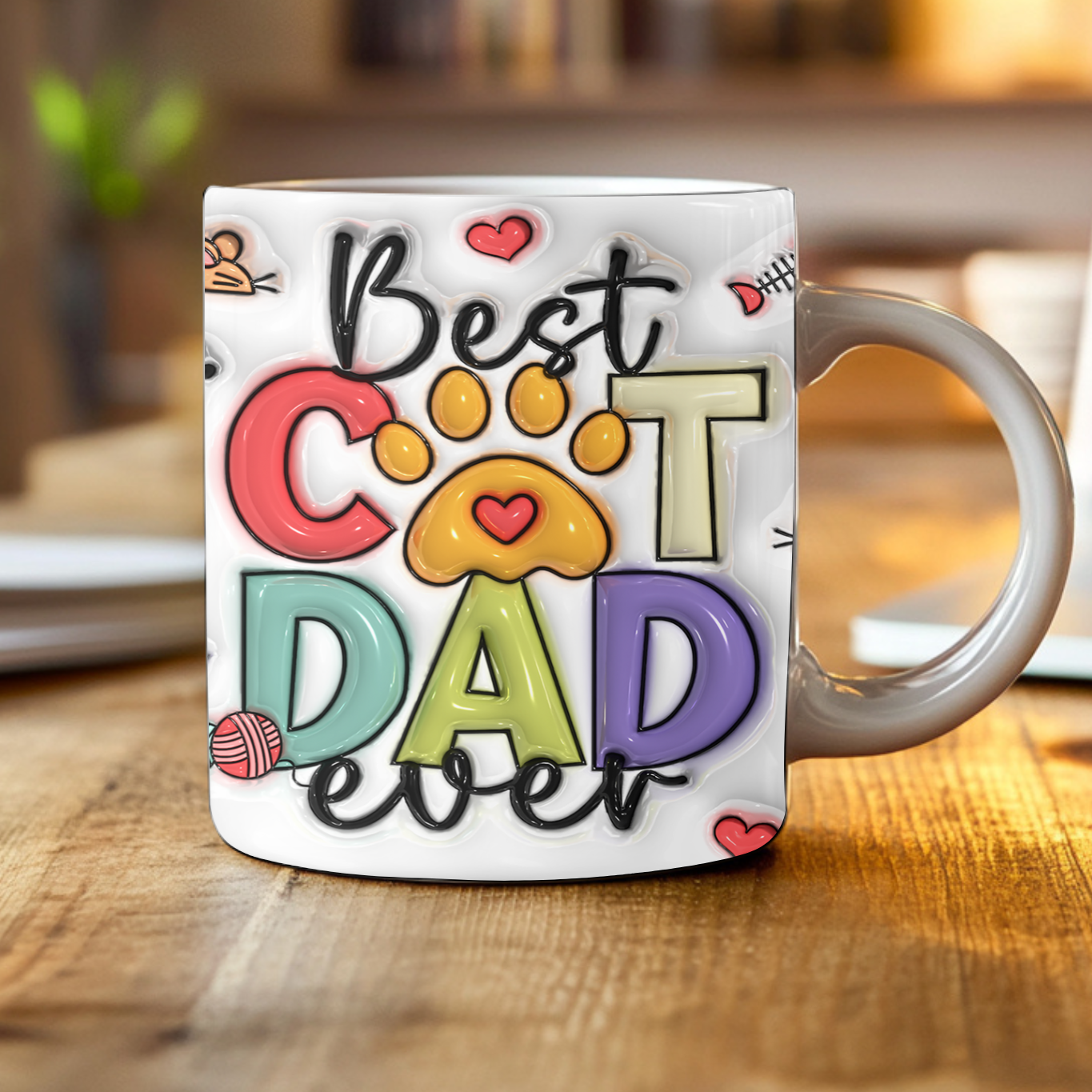 Προσαρμοσμένη Κούπα - Best Cat Dad- Με τα ονόματα των σκυλιών σας