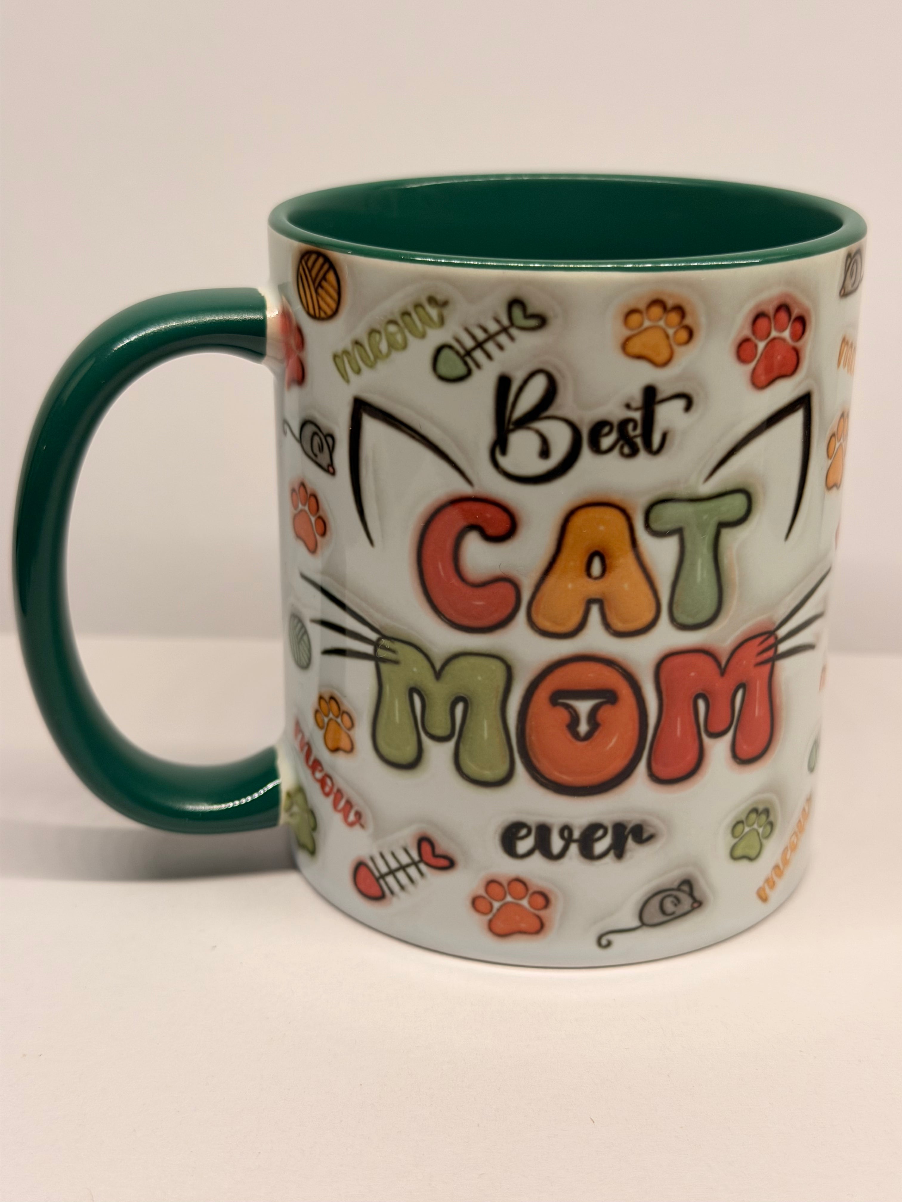 Κούπα “Best Cat Mom” – 3D Inflated Εφέ Σχεδίου