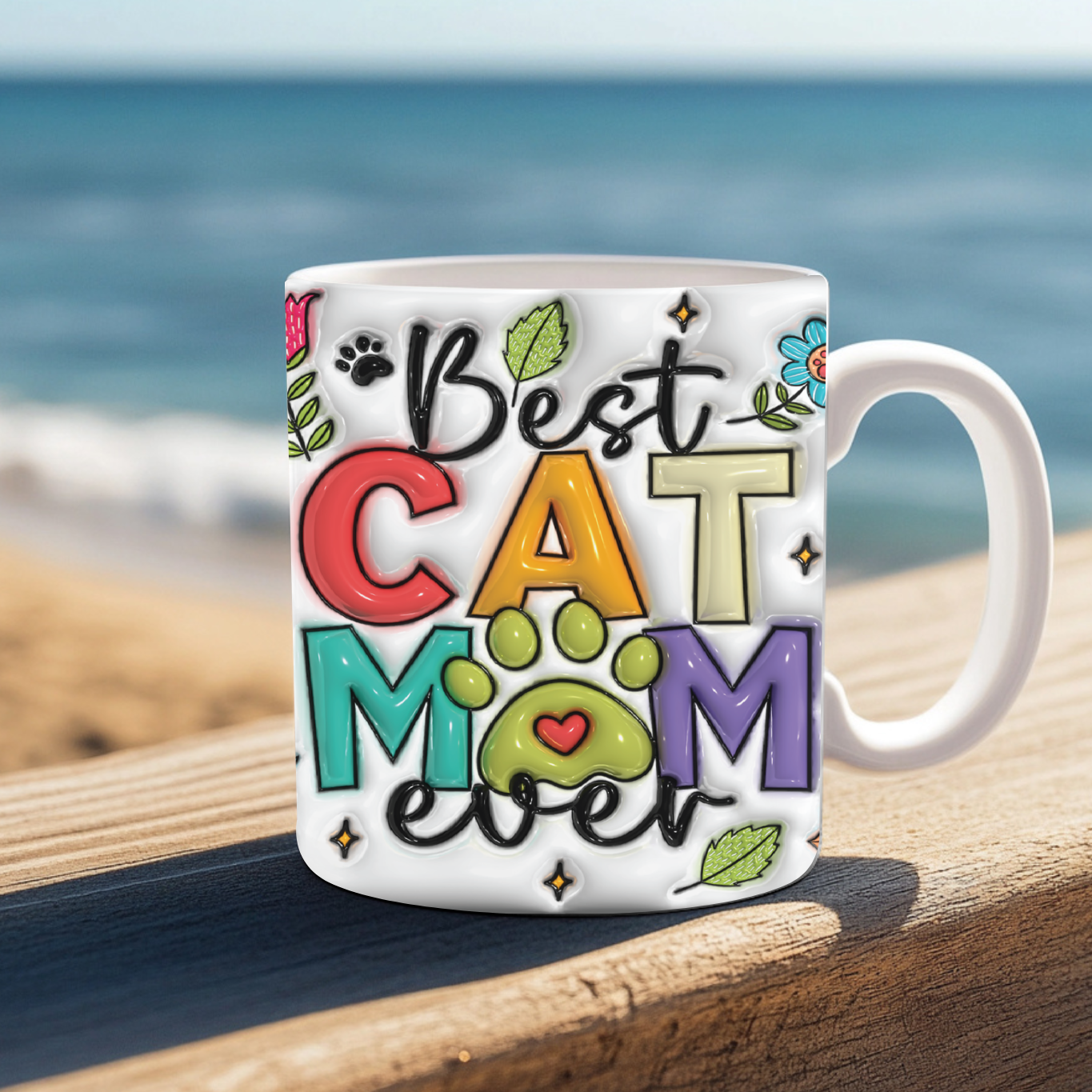 Προσαρμοσμένη Κούπα - Best Cat Mom - Με τα ονόματα των κατοικιδίων σας