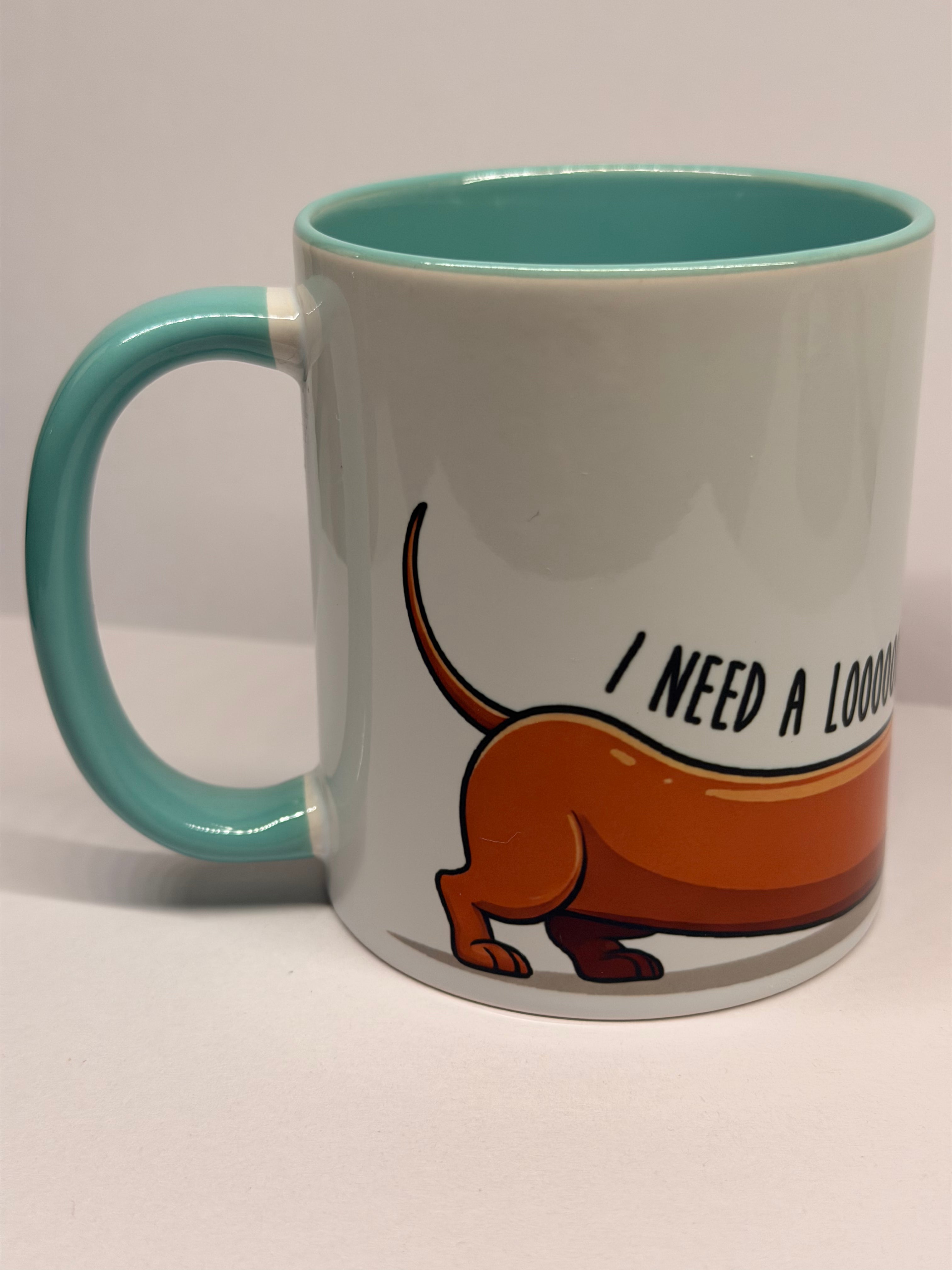 Κούπα “I Need a Loong Coffee” – Ντάτσχουντ (σκύλος λουκάνικο)