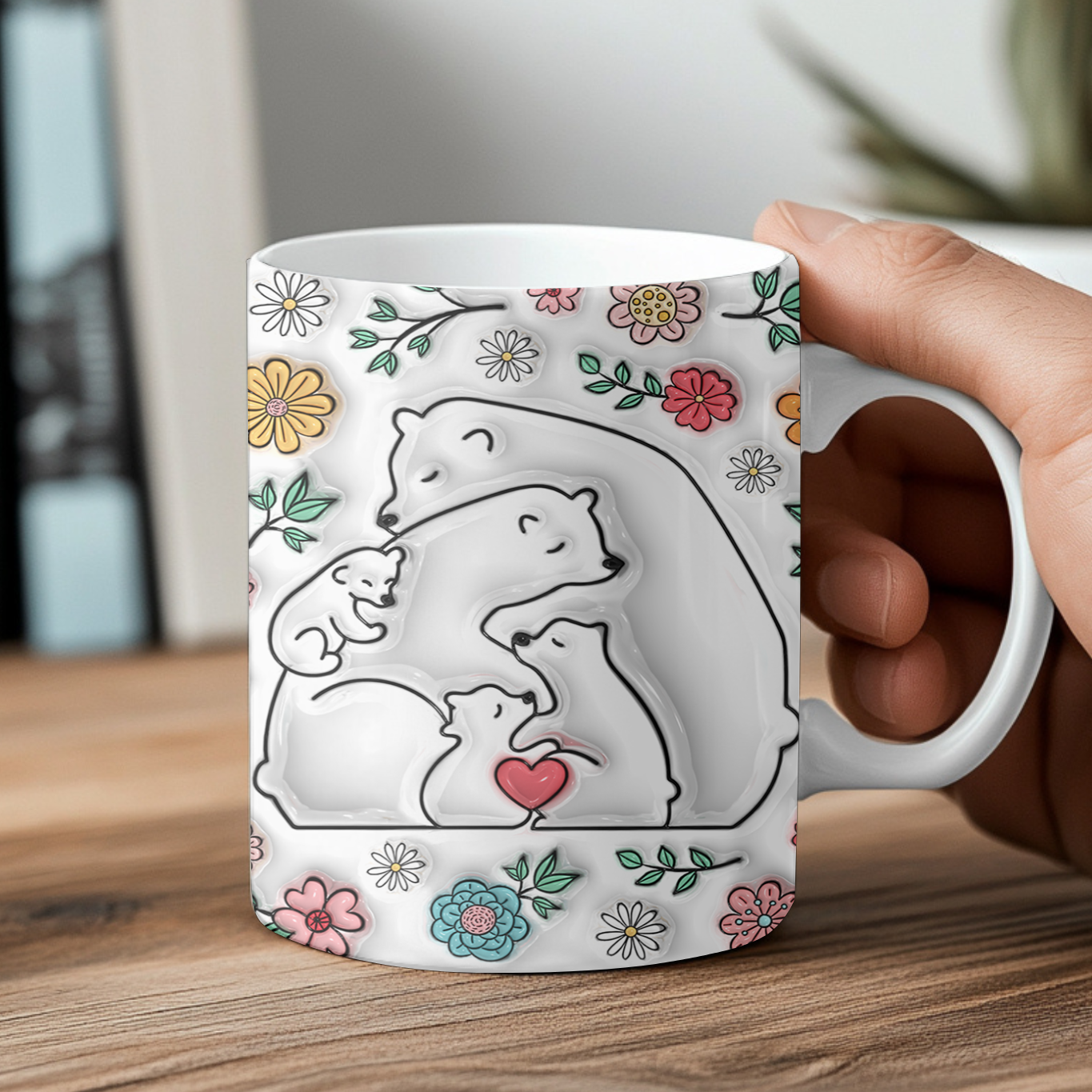 Προσαρμοσμένη Κούπα - Οικογένεια με Αρκουδάκια - Με τα ονόματα των παιδιών σας