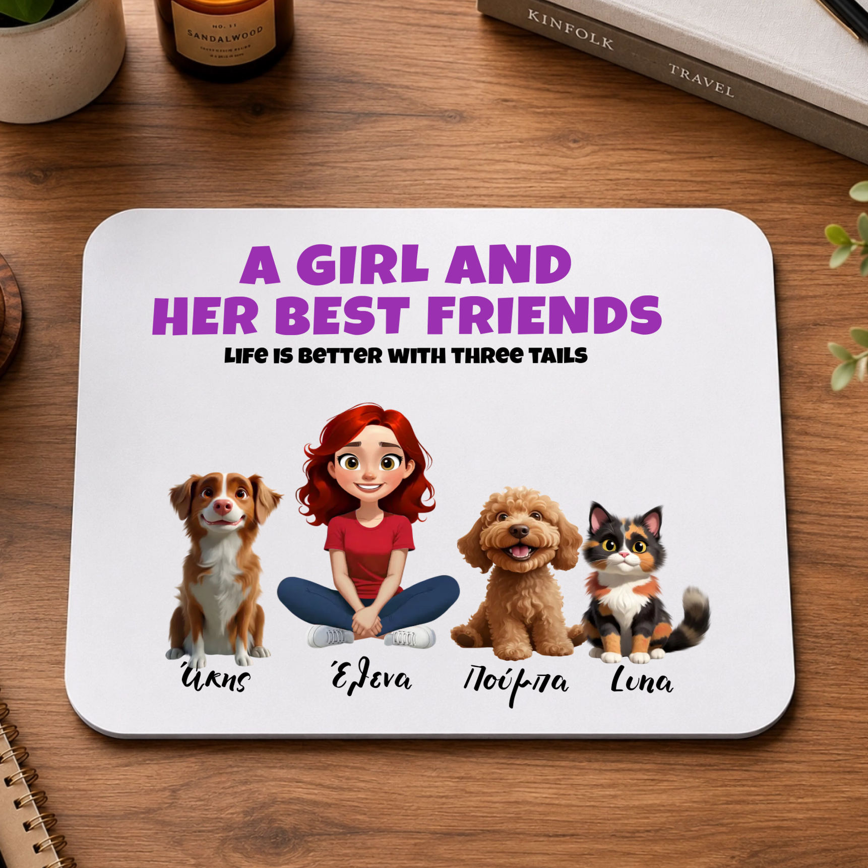Προσαρμοσμένο Mouse Pad - A Girl and Her Friends