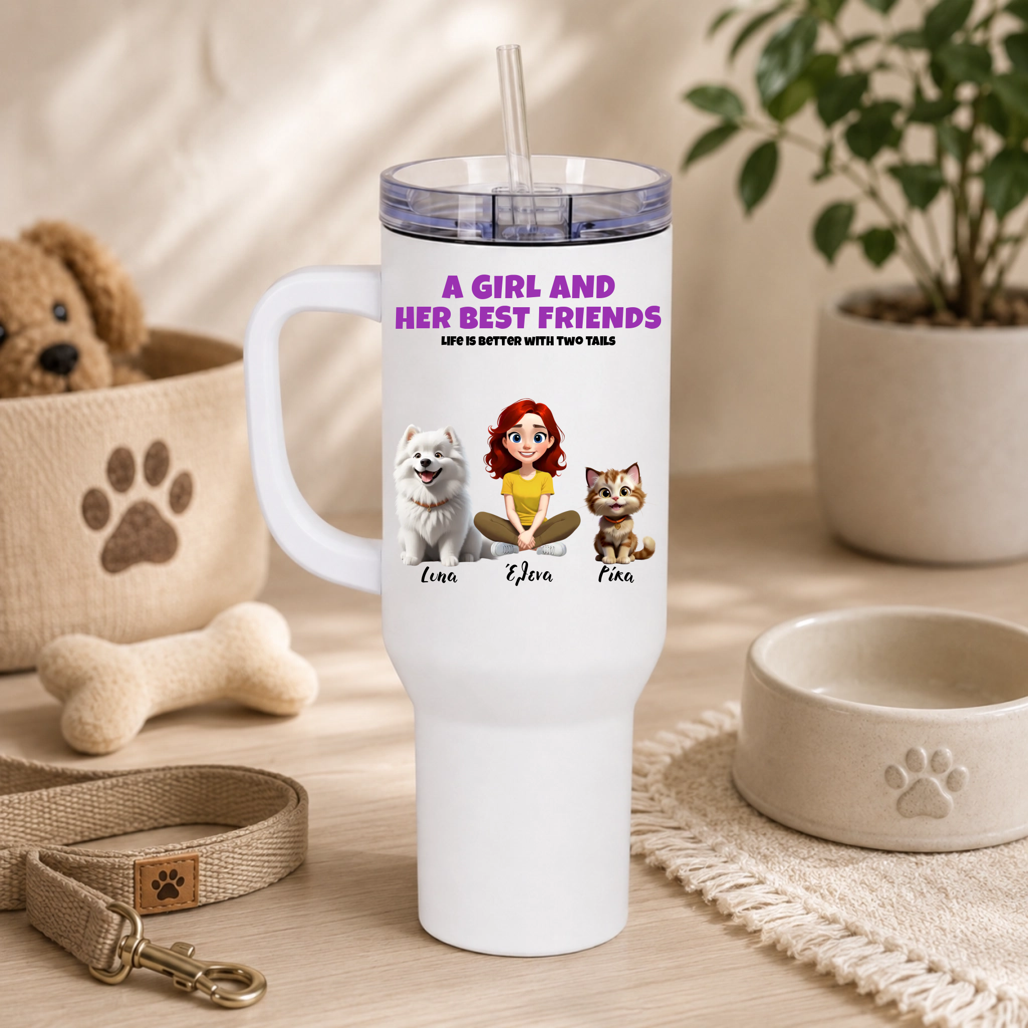 Ποτήρι Θερμός 1200ml Εξατομικευμένο - Girl and Her Friends