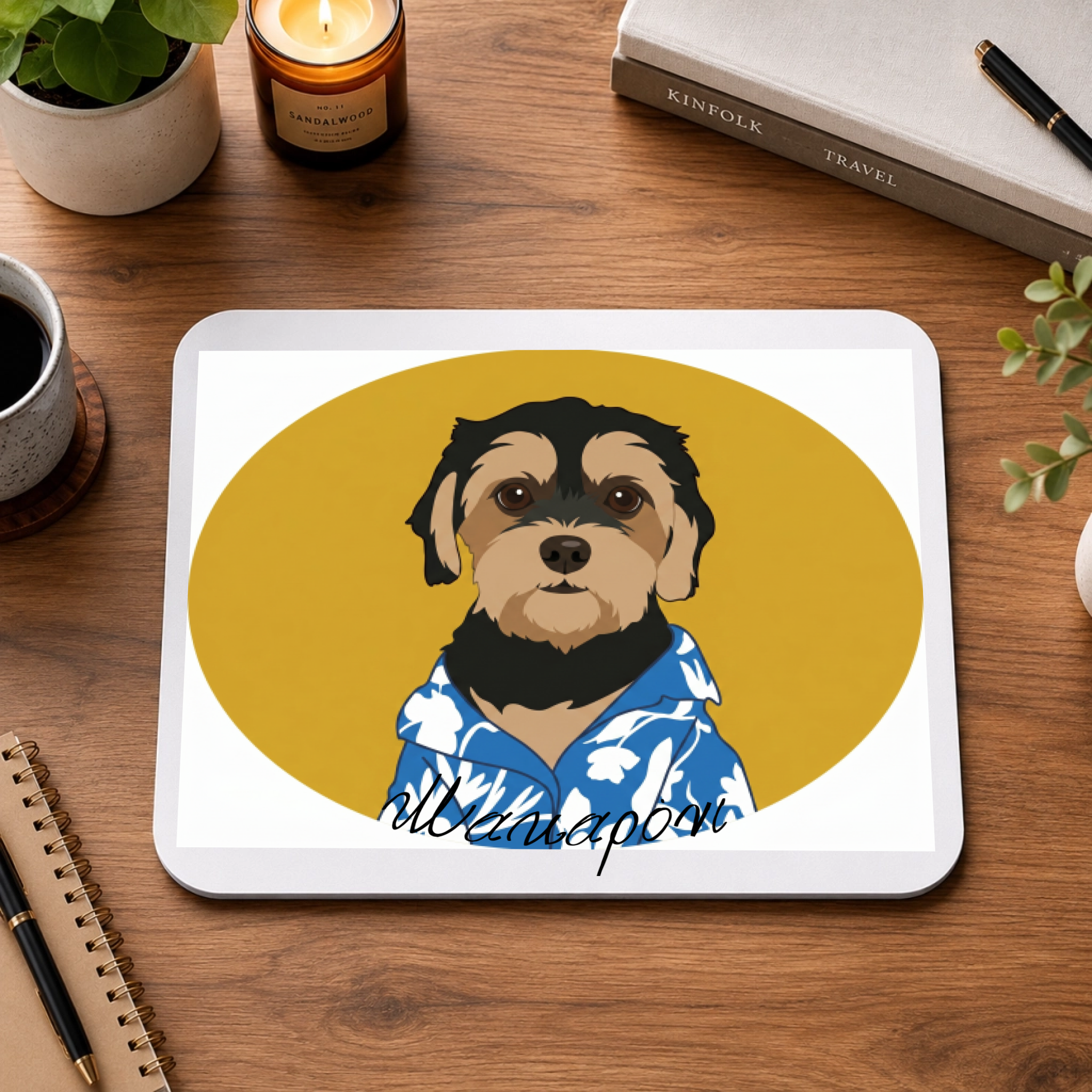 Προσαρμοσμένο Mouse Pad - Minimal Πορτρέτο Κατοικιδίου από Φωτογραφία
