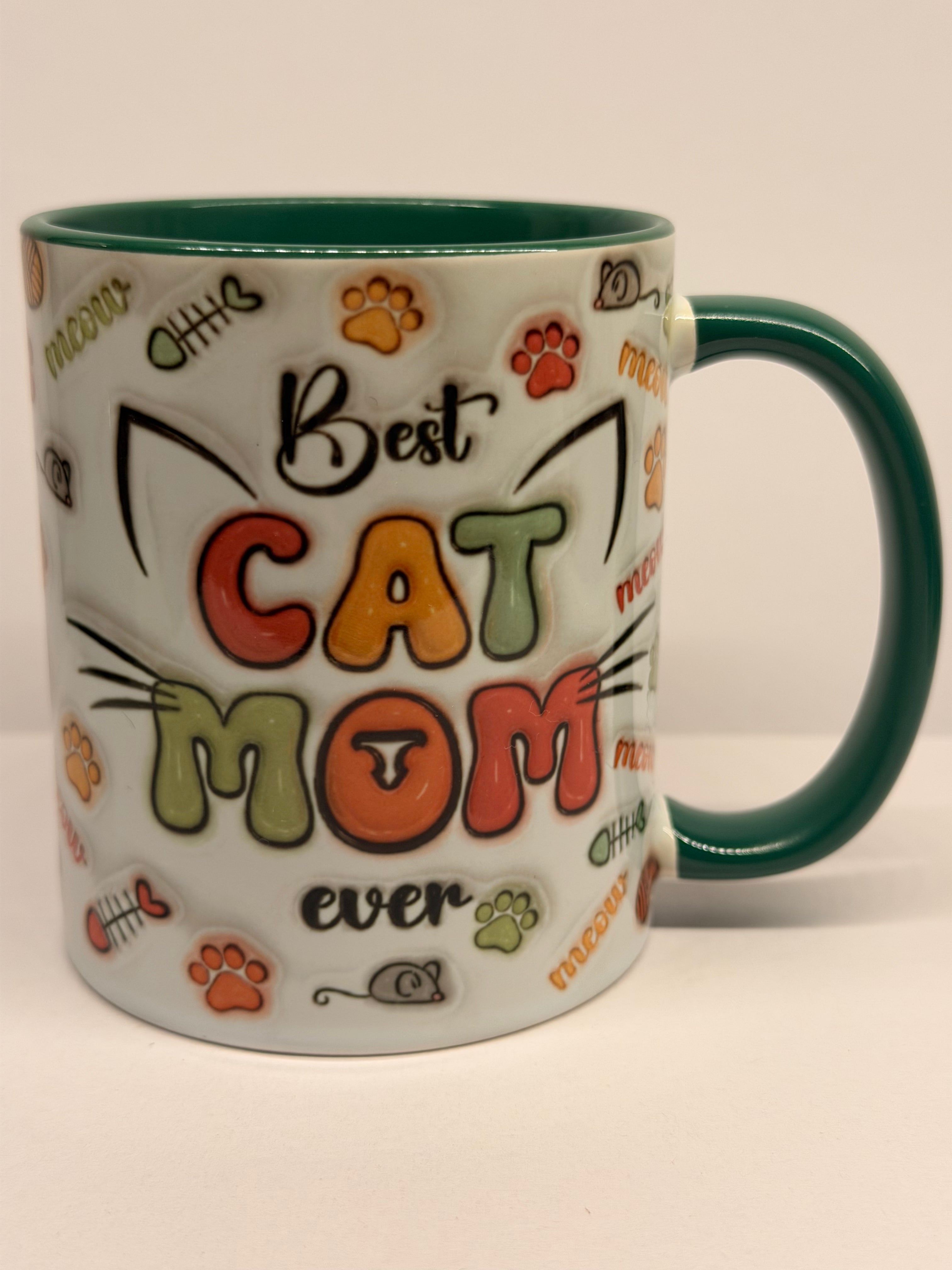 Κούπα “Best Cat Mom” – 3D Inflated Εφέ Σχεδίου