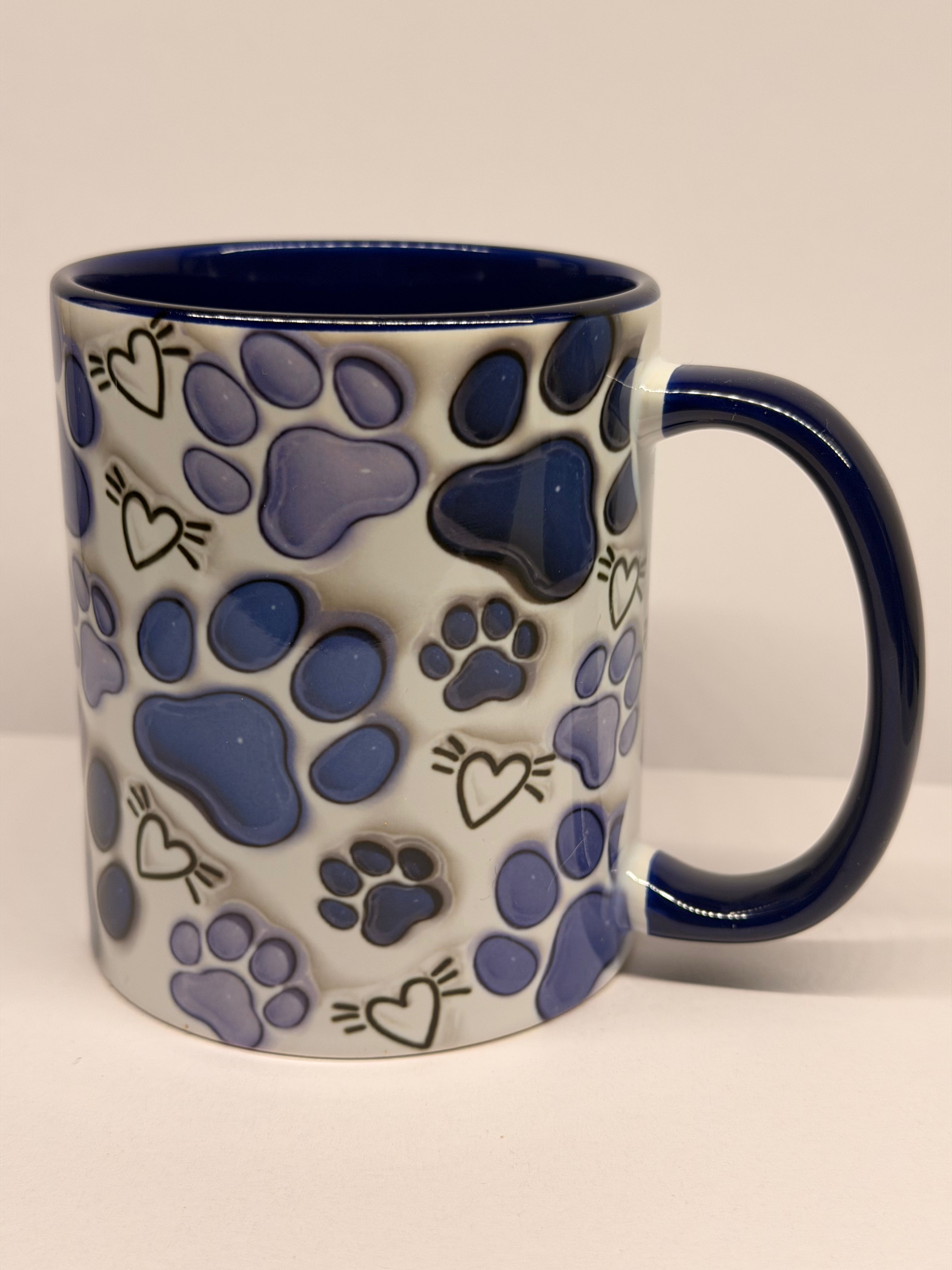 Blue Paws – Κούπα με Πατούσες Κατοικίδιων (Περιμετρική Εκτύπωση)